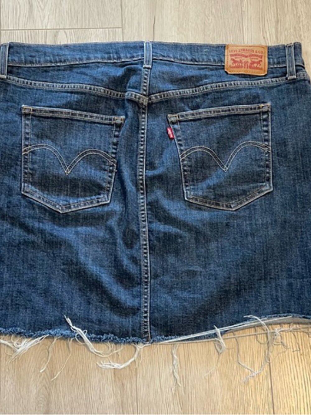 Levi’s Distressed Denim Mini Skirt - Picture 2 of 2